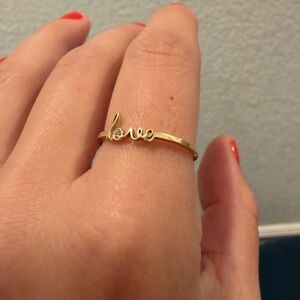 Gold 'Love' Ring